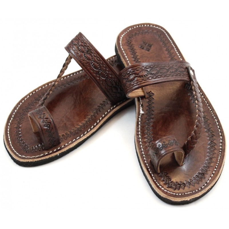 Moroccan Flip-Flops made of Brown Leather